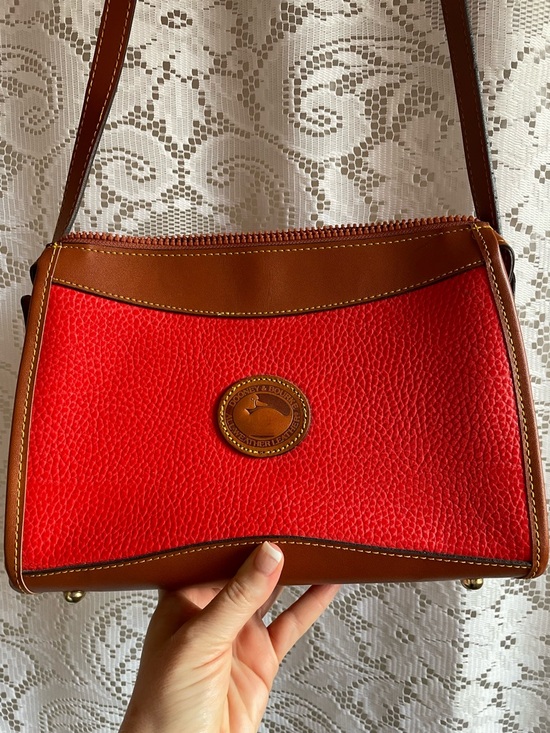Dooney & Bourke Handbags - Dooney & Bourke Look Alike Red Pebbled Leather Crossbody Bag